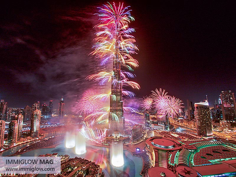 کریسمس 2024 دبی - آتش بازی برج خلیفه